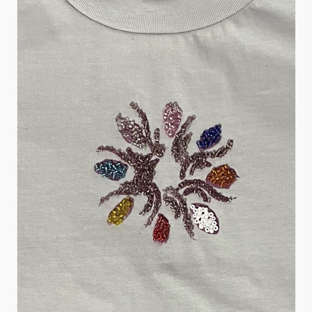White cotton T-shirt large